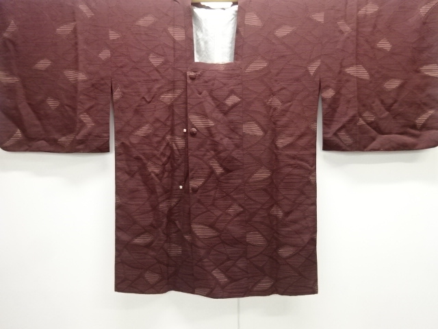 抽象模様織り出し道行コート